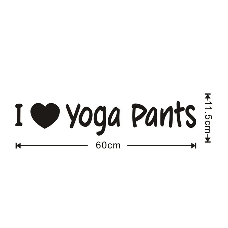 Наклейка на стену с надписью I Love Yoga|Наклейки стену| |