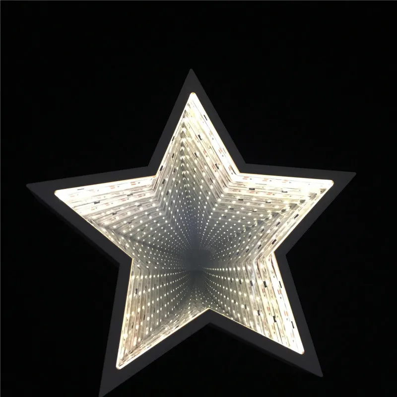 Star 3D Творческий единорог с принтом из звездочек и облаков, с изображением милых сердечек Ночной светильник Светодиодные лампы Декор Новинка зеркало тоннельная лампа для маленьких детей Спальня светильник Инж - Испускаемый цвет: Star