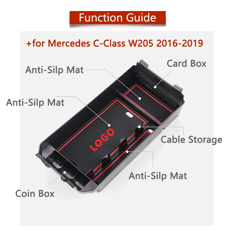 Подлокотник для Mercedes Benz C-Class W205 C180 C200 C300 C400 C43 C220 C250 Estate Coupe C Class | Автомобили и