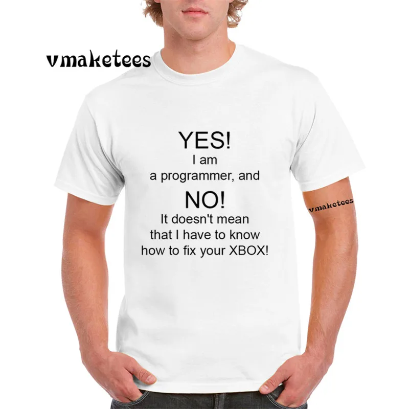 Мужская забавная Футболка с принтом I Am A Programmer Geek летняя повседневная футболка
