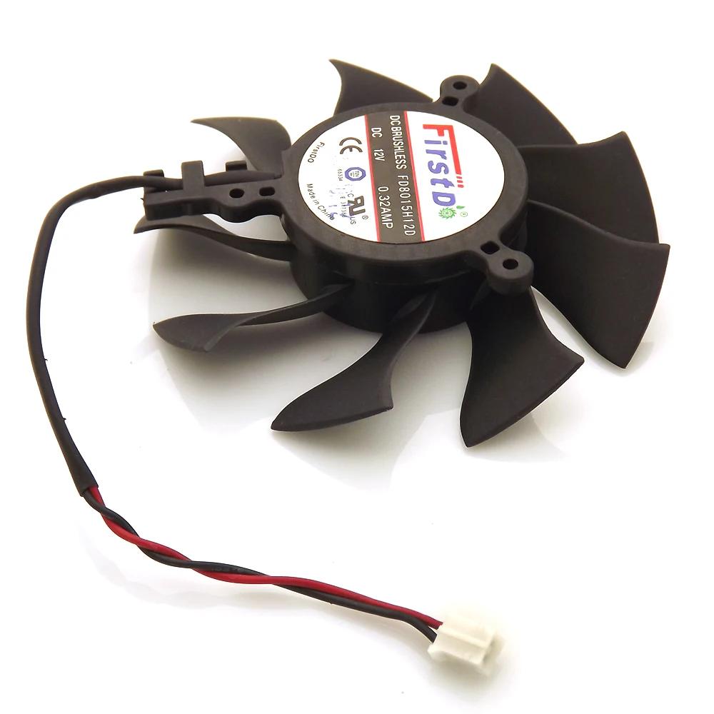 Вентилятор для видеокарты FD8015H12D 12 В 0 32 А 75 мм 39*39*39 2 контакта ZOTAC GTX650 GTX650Ti |