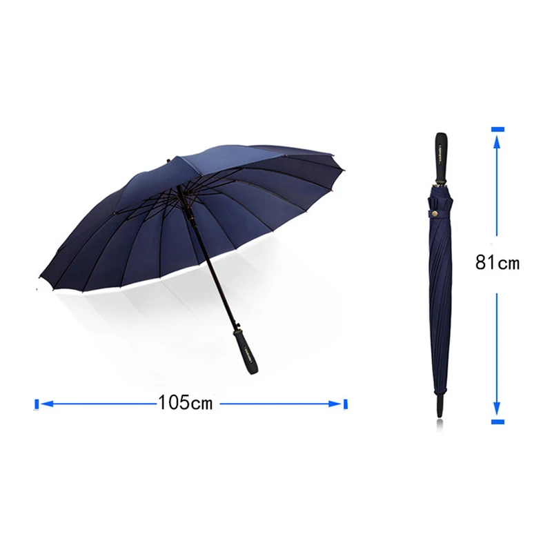 Полуавтоматические зонты с длинной ручкой для защиты от ветра и дождя зонтик