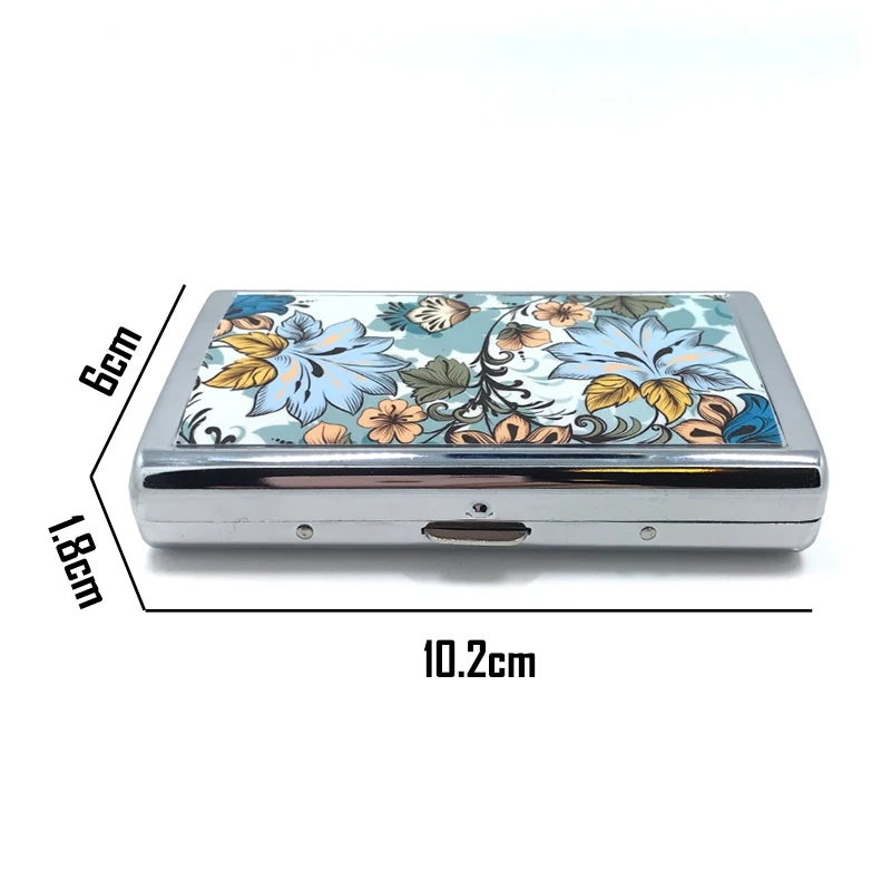 Новинка женский удлиненный металлический чехол с изображением фламинго|slim cigarette