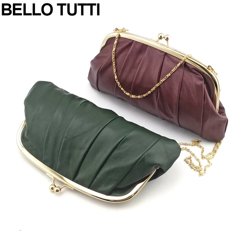 Длинный кошелек BELLO TUTTI из натуральной овечьей кожи женская наплечная сумка с