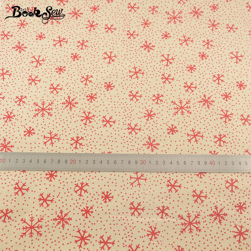 Домашний текстиль booksew хлопковая льняная ткань снежный цветок стиль швейный