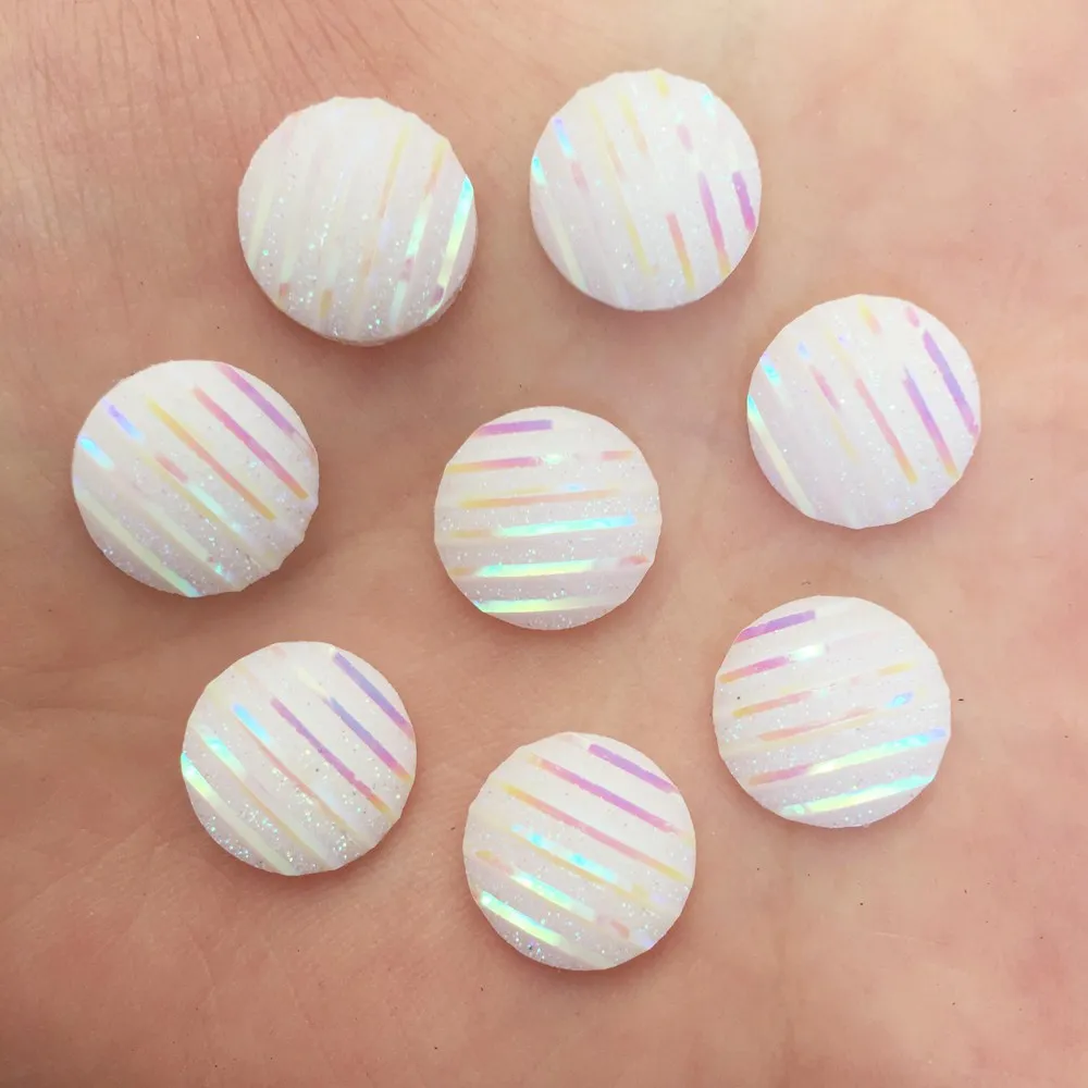 50 шт. AB Resin 12 мм круглый кабошон Twill Ore Bead Flat Back Стразы W69 | Дом и сад