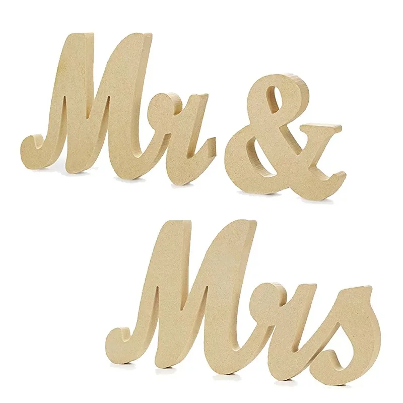 

Mr & Mrs art minds деревянные буквы Незаконченные деревянные буквы украшения для вечеринки Свадебные украшения