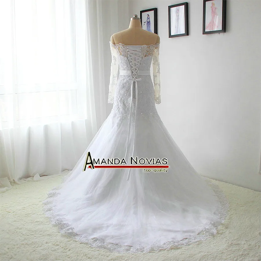 Vestido De Novia Новинка года индивидуальный заказ трапециевидной формы Тюль Свадебные платья Свадебное платье с одежда с длинным рукавом