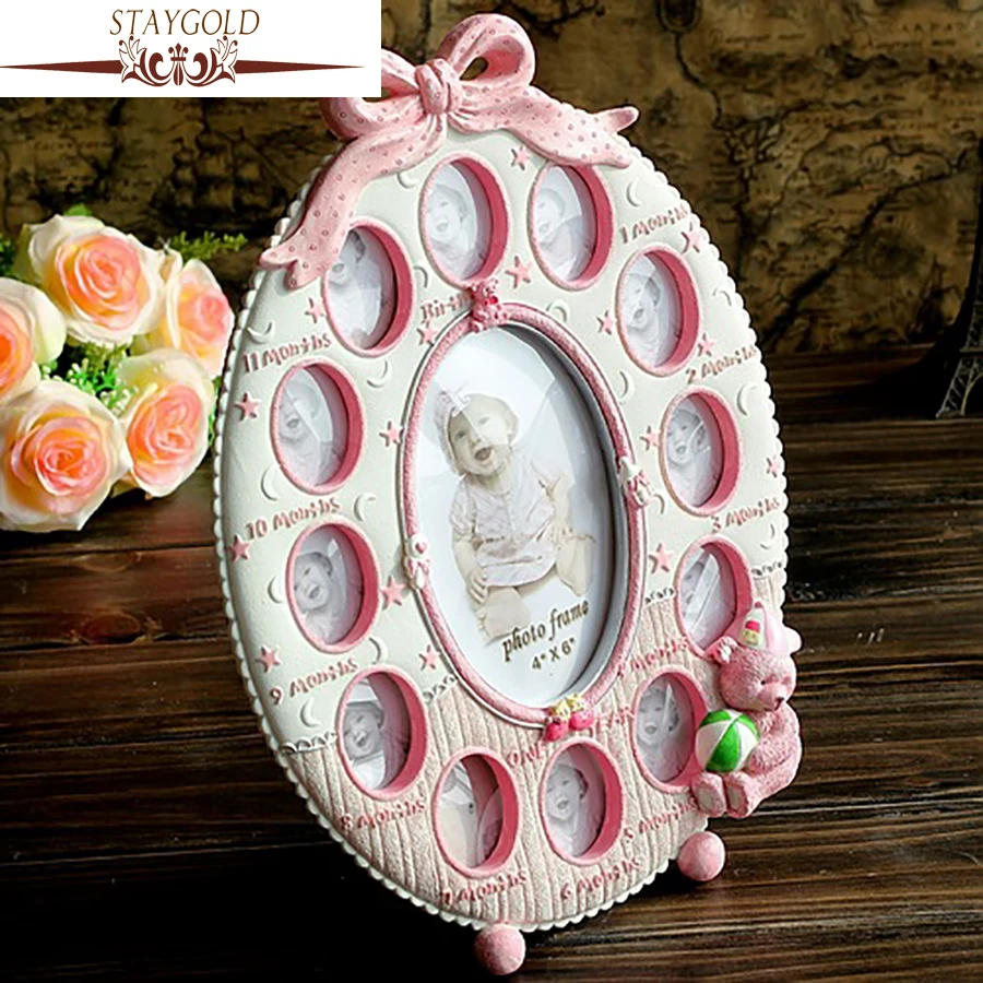 STAYGOLD розовый домашний декор креативный детский коллаж фоторамка из смолы Molduras