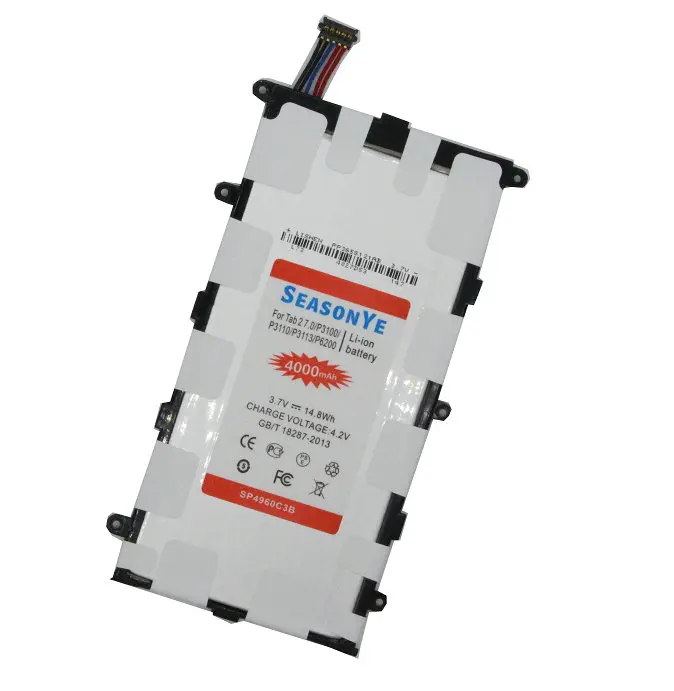 Seasonye 1x4000 мАч/14.8Wh SP4960C3B запасная батарея для Samsung Galaxy Tab Tablet 2 7 0 P6200 P3100 P3110 P3113 GT