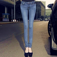 new spring autumn office lady cotton plus size low waist brand female women ladies girls skinny stretch pencil pants jeans