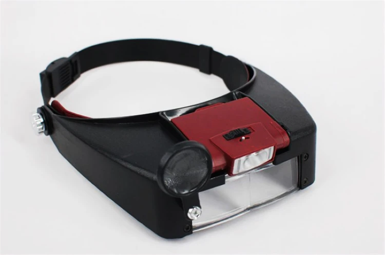

Wearing Magnifier MG81007-A 10 X Magnifying Glass 3Lens Loupe with LED Light Jewel Repair illumination Glasses Magnifier