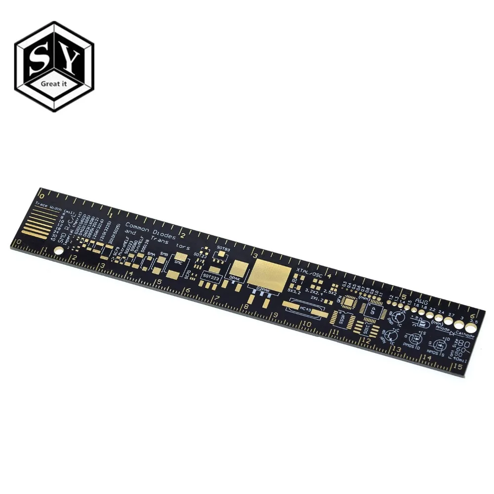 Отличная линейка PCB для электронных инженеров для гиков, производителей для фанатов Arduino, линейка PCB, упаковочные блоки PCB v2-6