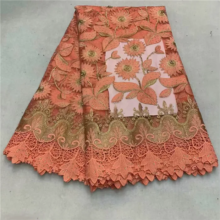 Новое поступление африканская кружевная ткань высокого качества многоцветный