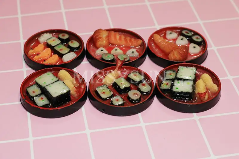2PCS1/6 Масштаб миниатюрный Японский Суши рис ролл для кукольного домика Декор ролевые продукты для blyth Barbies bjd кукольный домик кухонные игрушки