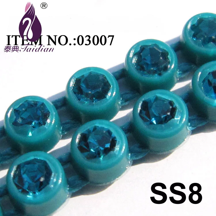 83007 Taidian Rhinestone banding SS8 для ручной работы Бисероплетение 3,0 мм каменная цепь 10 ярдов каждая карта - Цвет: 83007