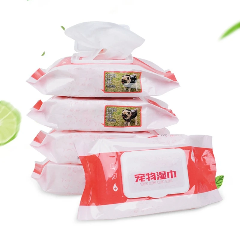Gentle Pet Wipes Tissue for Dogs Cats Tears Stains Ear Claws Cleaning Cat Dog Tear Stain Remover Paper | Дом и сад