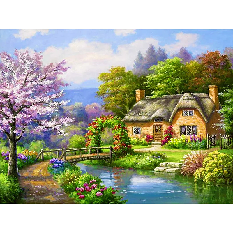 Алмазная живопись полная выкладка Сказочный Дом мозаика сделай сам алмазная