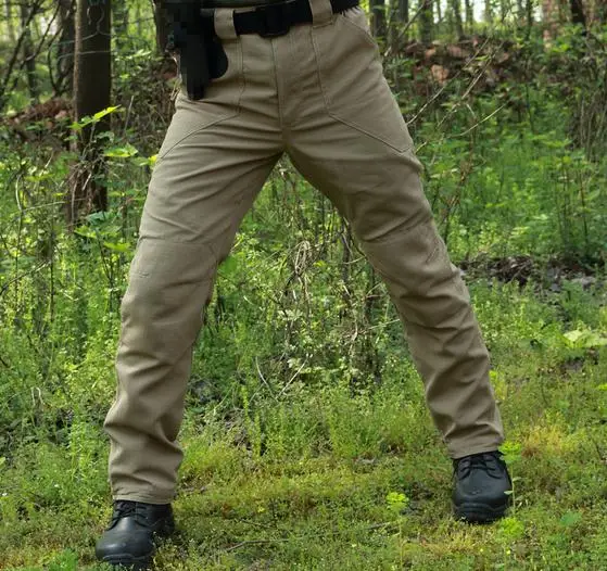 Deep Khaki Новые хлопковые военные мужские тактические брюки, камуфляжные брюки-карго, повседневные штаны, армейские военные рабочие брюки для активных мужчин - Цвет: Deep Khaki