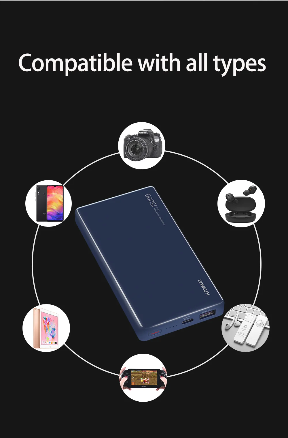 Huawei внешний аккумулятор 12000mAh SuperCharge Max 40W 10V 4A type-C Двусторонняя Быстрая зарядка для huawei mate 20 Pro