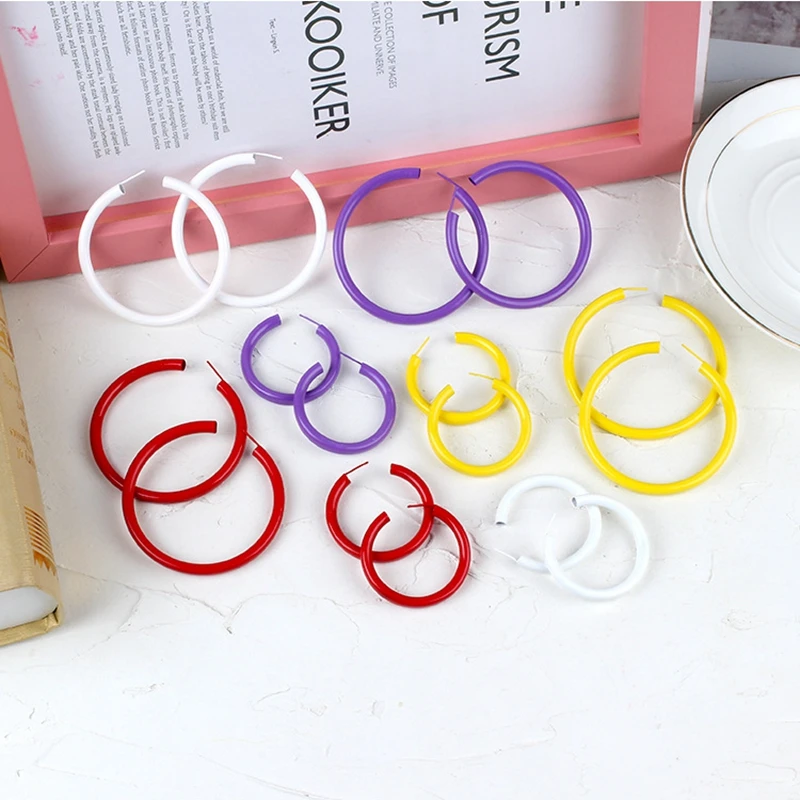 Серьги-кольца женские в стиле стимпанк модная летняя бижутерия круглые