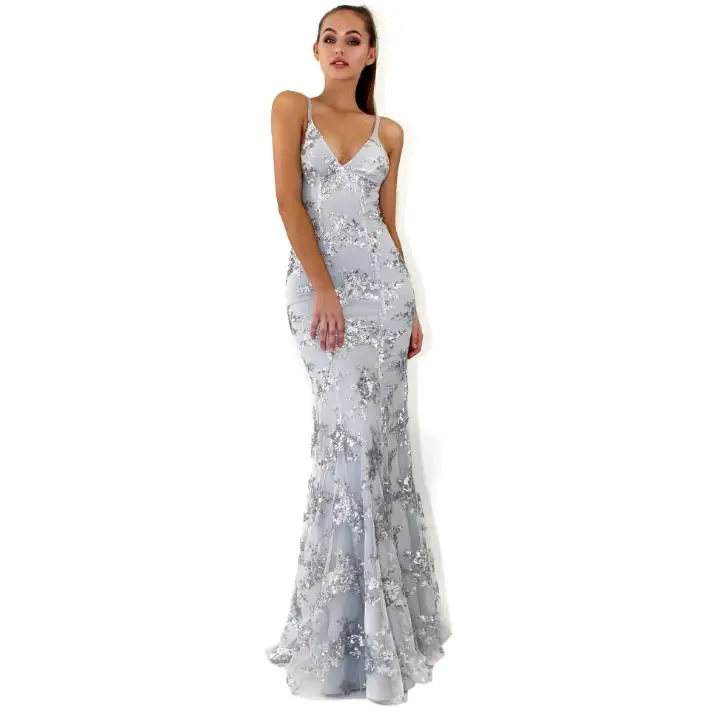 Без бретелек расшитое блёстками летнее платье женское 2019 сексуальное Макси