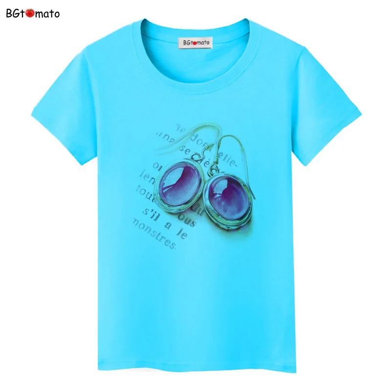 

BGtomato Beautiful Jewellery t shirts for woman Super cool new fashion summer top tees Brand good quality casual shirts
