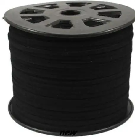 Плоская веревка из искусственной замши 100 м 3 мм x 1 5