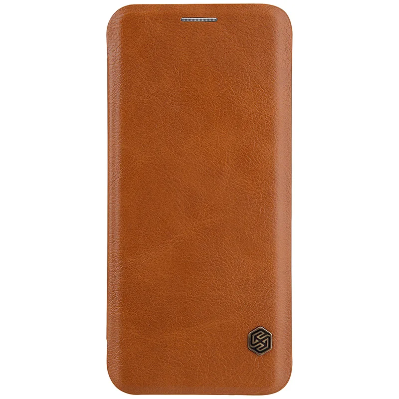 Кожаный флип-чехол Nillkin Qin для samsung Galaxy S10 Plus 5G S9 Plus Lite - Цвет: Brown