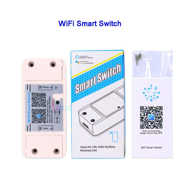 Умный выключатель Magic Home Bluetooth WiFi контроллер 110 В ~ 220 10 А IOS Android таймер вкл./выкл.