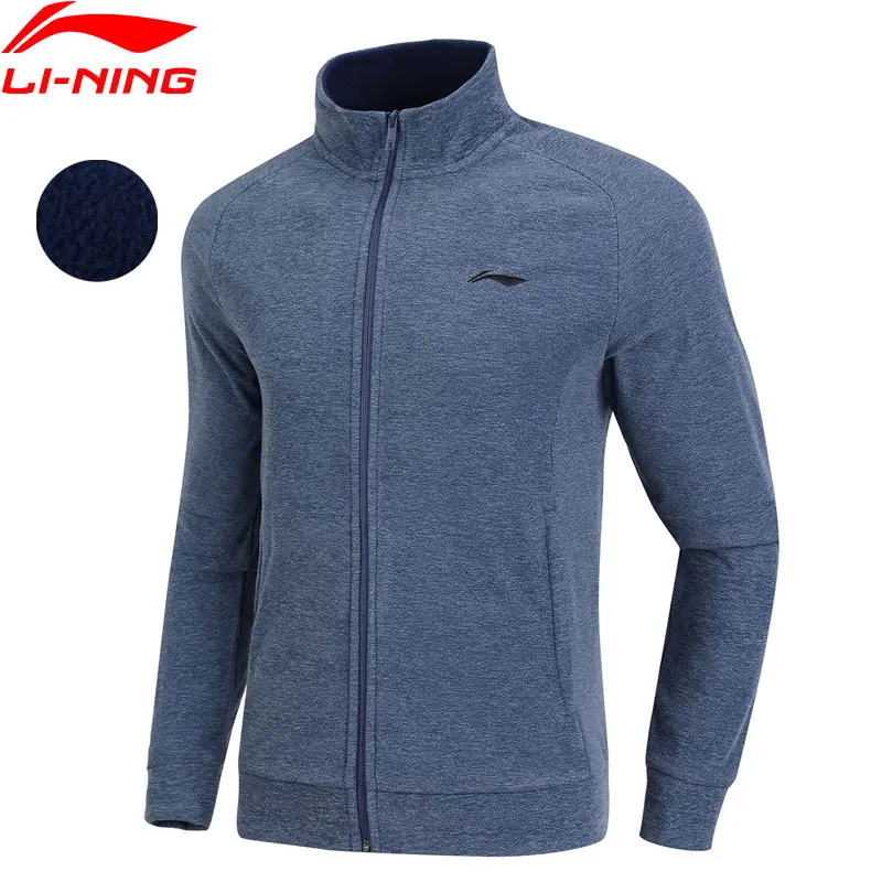 Мужской тренировочный свитер Li Ning удобная теплая флисовая куртка из 100%