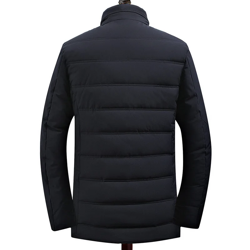 

2019 Winter New Men's Parka Jacket Fashion Casual Standing Collar Slim Fit Warm Thick Coat Male Outwear Brand Clothing
