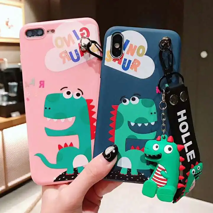 Милые матовые мягкие чехлы из ТПУ с динозавром для iPhone X Xs Max XR 6 6s 7 8 Plus кукольный