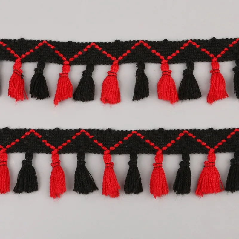 Новое поступление 2017 модные хлопковые ленты с кружевной отделкой и кисточками