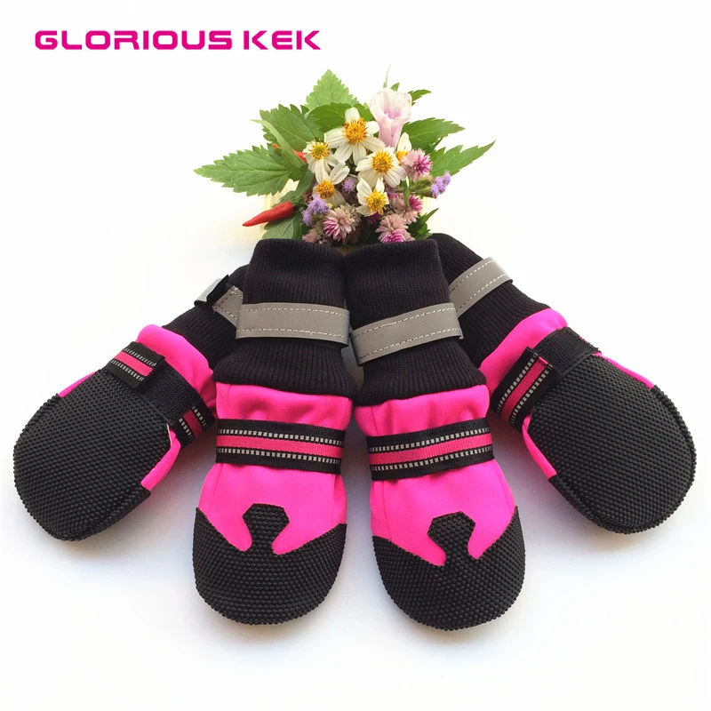 

GLORIOUS KEK Dog Shoes for Large Dogs Waterproof Durable Reflective Big Dog Shoes Soft Rubber Sole Outdoor Pet Dog Boots for