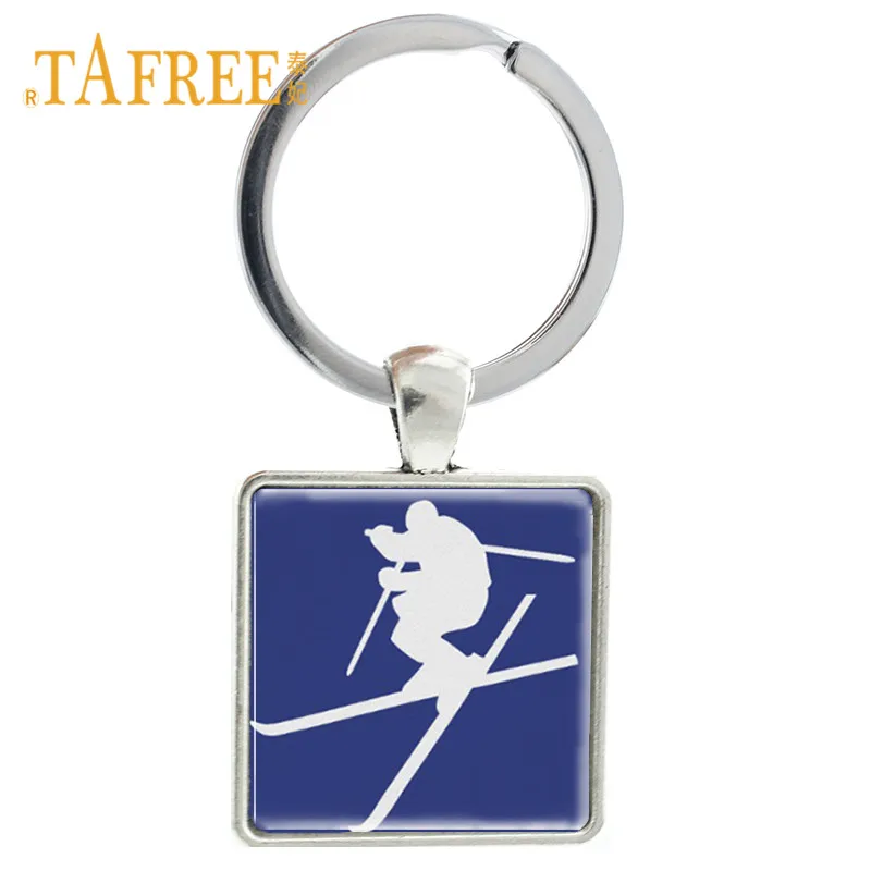 Брелок TAFREE Keep Calm And Love для лыжных прыжков брелок лыж фигурный силуэт ключей