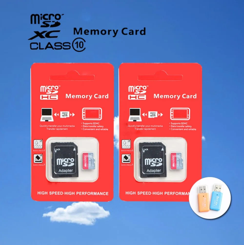 Карта Micro Sd 32 ГБ 16 ГБ/64 ГБ/128 ГБ/8 Класс 10 Карты Памяти для Смартфонов + Card reader|memory card