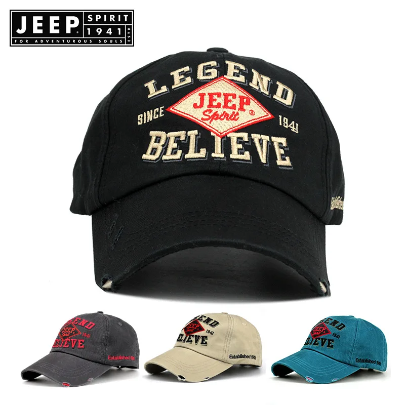 Бренд JEEP SPIRIT, бейсбольная кепка, повседневная, хлопковая, унисекс, Кепка с вышитыми буквами, летняя кепка для мужчин, gorra hombre, модная, с дырками, женская кепка