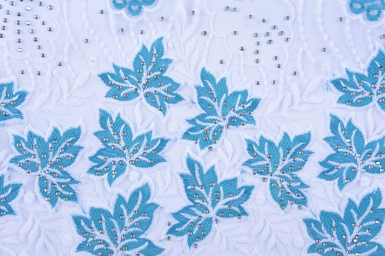 White African Lace Fabric For Parties Wedding Milk Silk Embroidered Lace Fabric High Quality Lace French Lace Fabric 1644