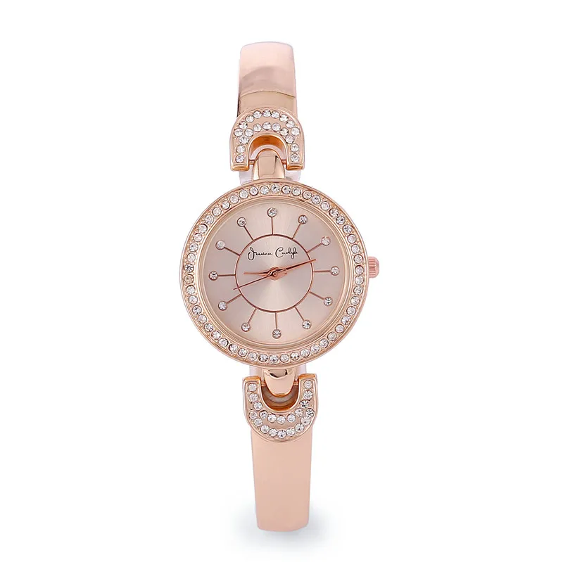 Маленький золотой браслет роскошные часы из нержавеющей стали Ретро Дамские