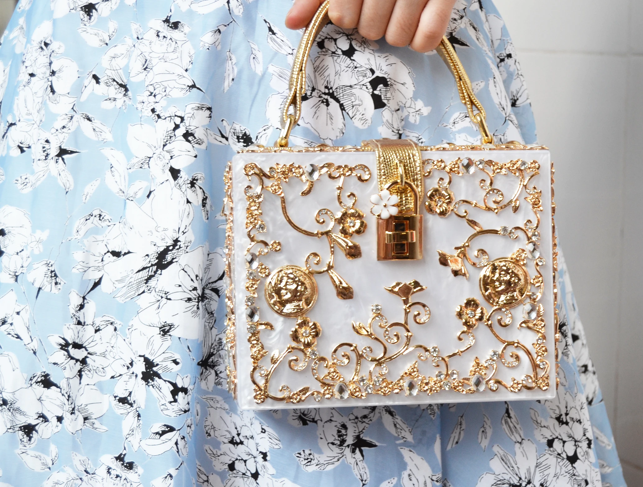 Золото Хрустальные Цветы Бархат Клатчи Партия Кошелек Женщины Сумка Роскошные