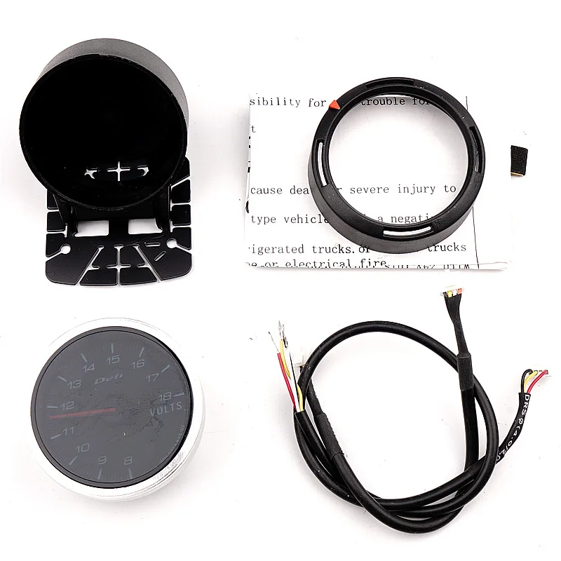 Volts Датчик давления Defi для passat b5 b6 b8 peugeot 206 207 307 golf 4 5 7 ford focu 1 2 mk3 sportage Boost turbo измеритель давления 60 мм - Цвет: Volts