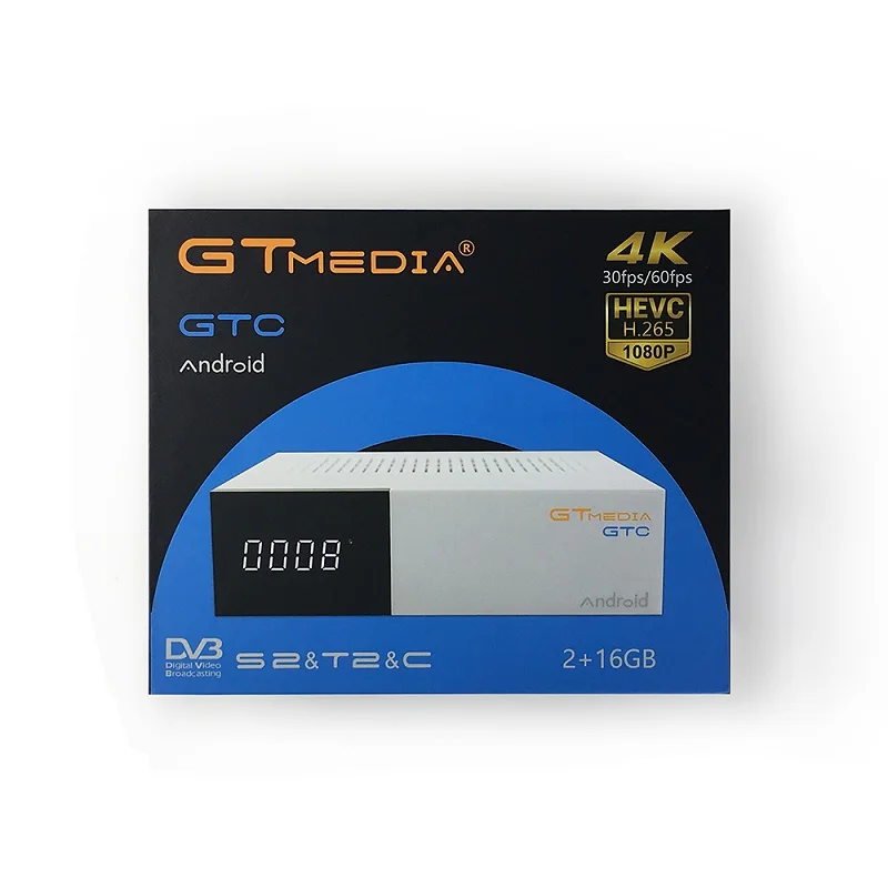 

3PCS/LOT GTmedia GTC Android 6.0 4K TV BOX Combo Satellite Receiver DVB-S2/T2/Cable/ISDBT Amlogic S905D 2GB+16GB Wif