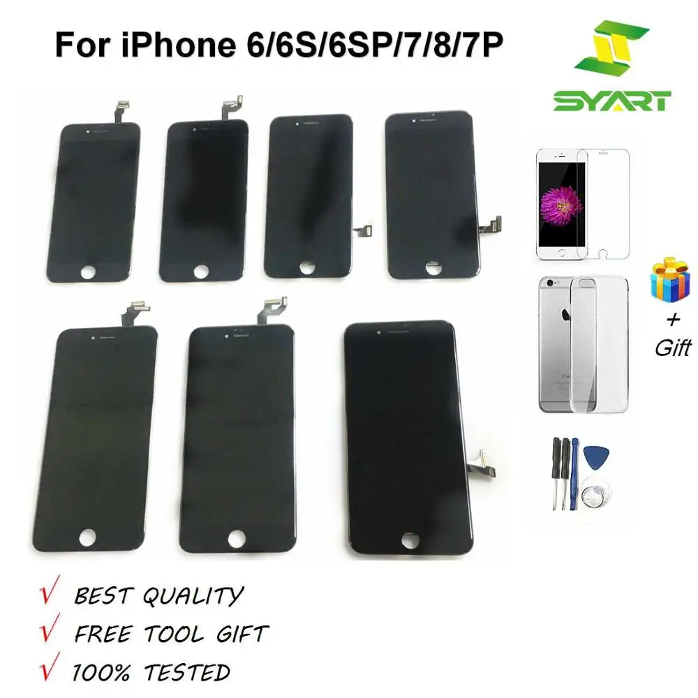 SYART No Dead Pixel класс AAA ЖК-дисплей сенсорный экран дигитайзер для iphone 6S ЖК-экран pantalla для iphone 6 6S 6SP 7 7P lcd s