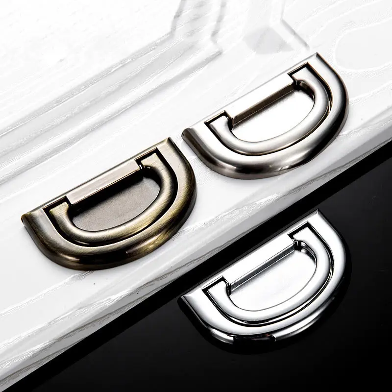 MEGAIRON современный Скрытая шкаф дверные ручки Простой ящик сплава цинка ящика