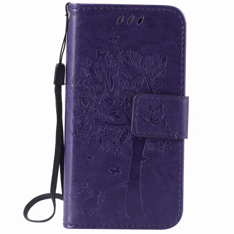 Для Coque iPhone 5 5S SE кожаный бумажник откидная крышка iPhone 5S чехол для телефона для Apple iPhone 5 5S SE iPhone5 iPhone5s чехол XS Max XR - Цвет: Фиолетовый