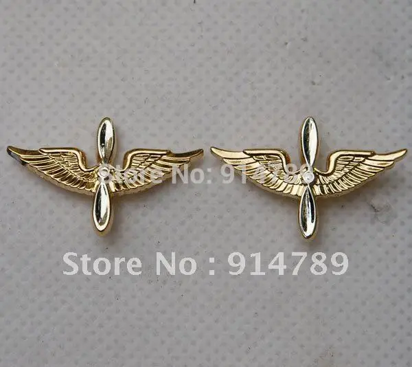 Пара металлических значков для авиационных крыльев США ВВС 32218|badge machine button pin