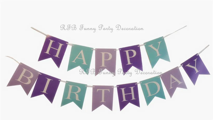 

Mermaid Theme Birthday Decorations Confetti Balloon Garland Boy Girl Happy Birthday Banner Baby Shower Kids Party Supplies
