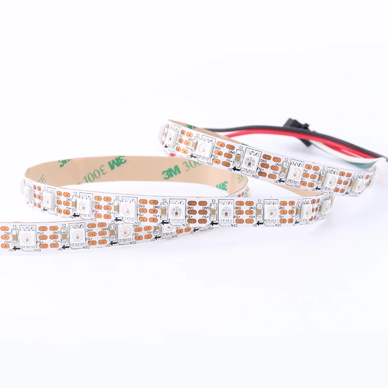 WS2812B адресуемых полосы света, SK6812 60 светодиодов/m 60IC/м Светодиодная цветная лента-мечта свет, DC5V Гибкая пиксель света со встроенным IC
