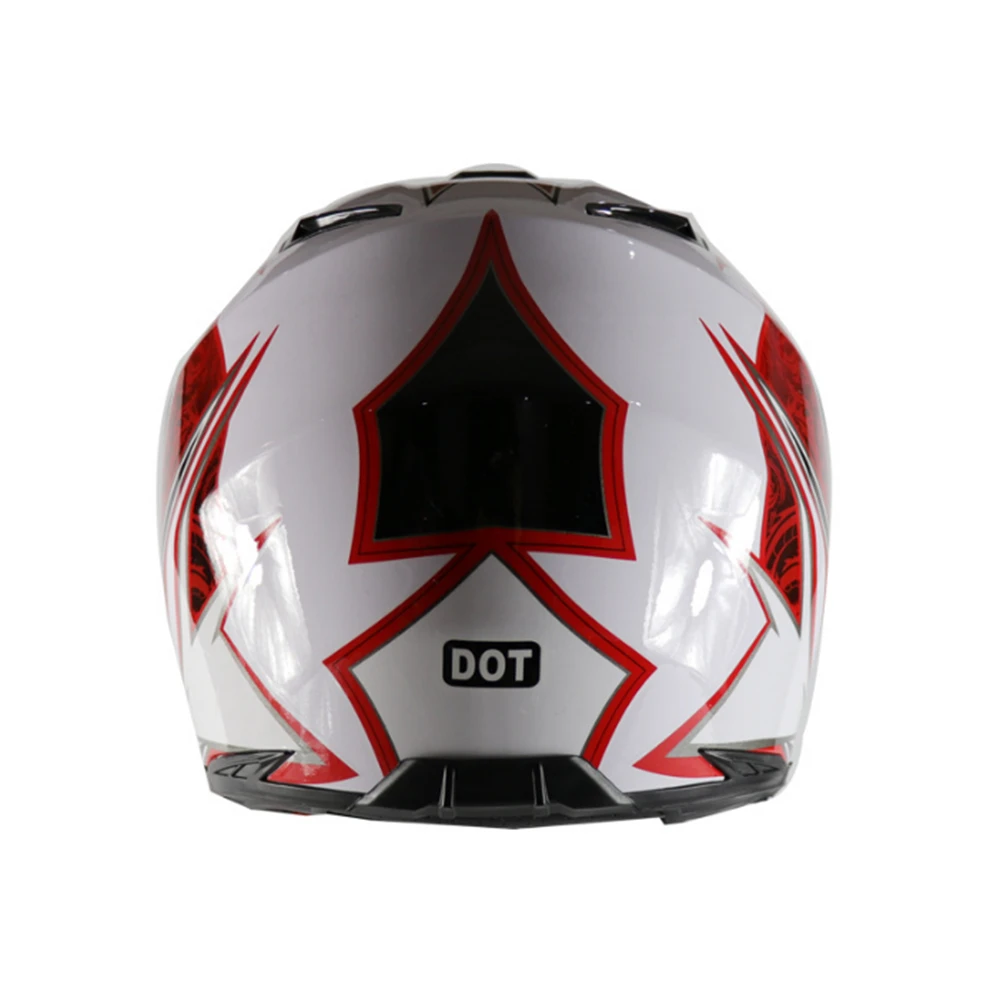 Белый мотоциклетный шлем внедорожный для мотокросса Atv Байк кросс-шлем |